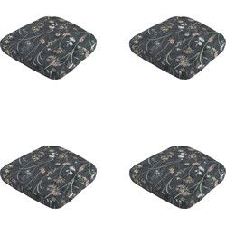 Madison -  Zitkussen Wicker Donna grey canvas eco+ - Ca. 48x48 cm - Set van 4