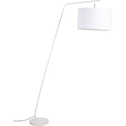 Vloerlamp Metaal/Stof Wit - 160x50x220cm - Martine