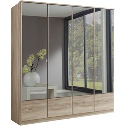 Kast met 4 spiegeldeuren - L179 cm