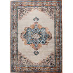 Dutchbone Mahal Vloerkleed Blauw/Brick 200X300