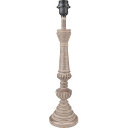 Clayre & Eef Lampenvoet   Ø 13x51 cm Bruin Hout Kunststof Rond Lampvoet