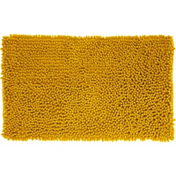 Atmosphera Badkamer kleedje/badmat voor de vloer - 50 x 80 cm - mosterdgeel - Badmatjes