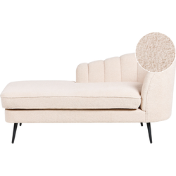 ALLIER - Chaise longue - Lichtbeige - Rechterzijde - BouclÃ©