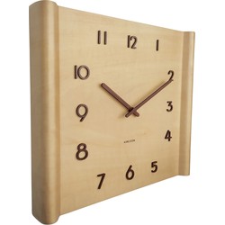 Wall Clock Sole Squared Raised Rim