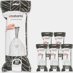 PerfectFit Afvalzak, code M, 60 liter, 120 stuks, set van 6 rollen - White