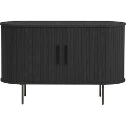 Dressoir Zwart Eikenhout - 120x45x76cm - Nola
