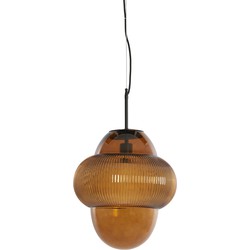 Light&living Hanglamp Ø35x40 cm OVNIS glas bruin