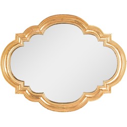 Clayre & Eef Spiegel  65x50 cm Goudkleurig Kunststof Grote Spiegel