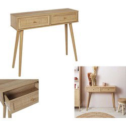 Sidetable Bali met Rattan voorzijde 29x100x81 cm - Consoletafel - Bruin
