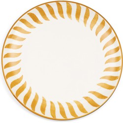 Riviera Maison Ontbijtbord Geel bord 21 cm gekleurde print - Menton Breakfast Plate