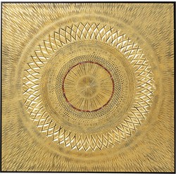 Wanddecoratie Art Geometric Circle Goud 120x120cm