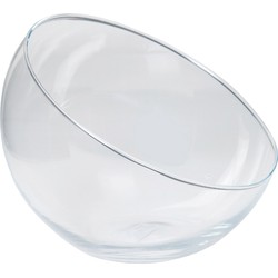 Bela Arte Bolvaas schuine schaal - transparant glas - D20 x H17 cm - Vazen