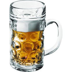 Bierfeest glazen/pullen - 1x - 0,5 liter/halve liter - onbreekbaar - Bierglazen
