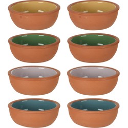 16x Tapas schaaltjes - 150 ml - terracotta 10 x 4 cm - Snack en tapasschalen