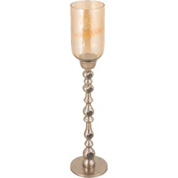 PTMD Windlicht Tracy - 22x22x98 cm - Glas - Champagne