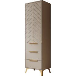 Meubella - Kledingkast Xiano - Beige - 53 cm