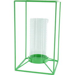 Lantern - Metal/Glass - Neon Green - 14,5x14,5x25cm