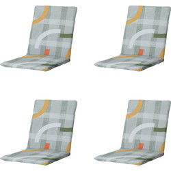 Madison -  Stapelstoelkussen Tess orange - Ca. 97x49 cm - Set van 4