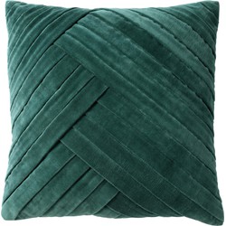 Dutch Decor GIDI - Kussenhoes 45x45 cm - velvet - effen kleur - Sagebrush Green - groen - Dutch Decor