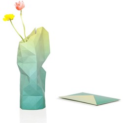        Paper Vase Cover Green Fade 