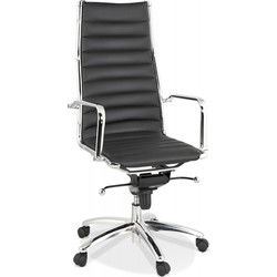 MILAN design bureaufauteuil 50x50x116 cm Zwart