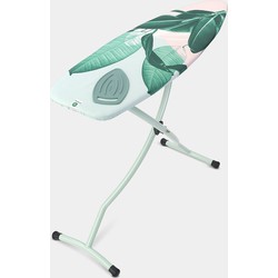 Ironing Board D, 135x45 cm, Silicone Heat Pad - Tropical Leaves