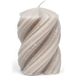 Twisted Pillar Candle flax 6,5x9