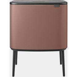 Bo Touch Bin, met 2 binnenemmers, 11 + 23 liter - Satin Taupe