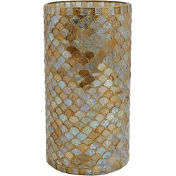 PTMD Rozanne Windlicht - 14 x 14 x 25 cm - Glas - Goud