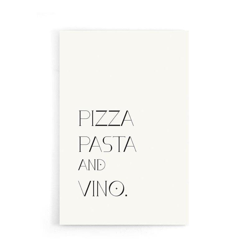 Pizza Pasta And Vino - Walljar - Wanddecoratie - Poster - 