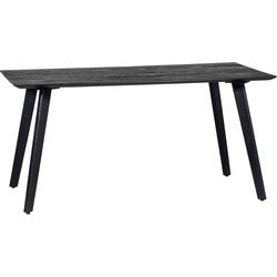 Eettafel Zwart - 160x90x76cm - Mangohout - Tafel Oslo
