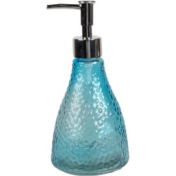 Clayre & Eef Zeepdispenser 400 ml Blauw Glas Zeeppompje