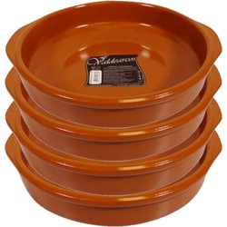 Set van 8x stuks tapas borden/schalen Alicante met handvatten 26 cm - Snack en tapasschalen