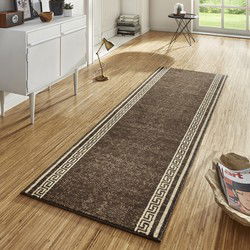 Loper laagpolig Casa - Designer Velours - Bruin - 80x500 cm