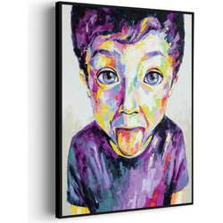Muurwerken Akoestisch Schilderij - The Colored Young Boy Art - Geluidsdempend Wandpaneel - Wanddecoratie - Geluidsisolatie - PRO (AW 0.90) L (72X100)