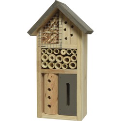 Grijs insectenhotel huisje 26 cm - Insectenhotel