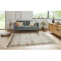 Klassiek vloerkleed - Laagpolig - Naveh - Franjes - Beige / Multi - 135 X 195 CM