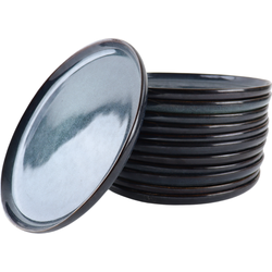 OTIX Dinerborden - Bordenset - 12 Persoons - 26cm - Blauw - Aardewerk - EBONY