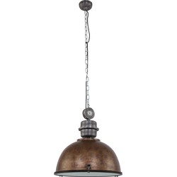 Steinhauer hanglamp Bikkel - bruin - metaal - 52 cm - E27 fitting - 7834B
