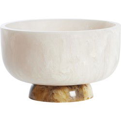 Light&living Schaal Ø28x17 cm LEWOTOBI crème+bruin
