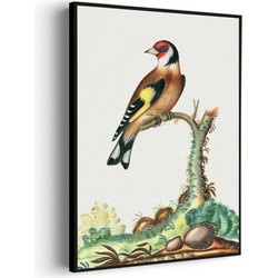 Muurwerken Akoestisch Schilderij - Prent Natuur Vogel en Bloemen 15 - Geluidsdempend Wandpaneel - Wanddecoratie - Geluidsisolatie - BASIC (AW 0.65) XL (86X120)
