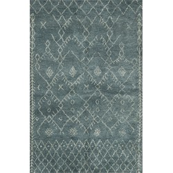 Safavieh Marokkaans geïnspireerd handgeknoopt vloerkleed voor binnen, Loft collectie, LFT123, in aquamarijn, 183 X 274 cm