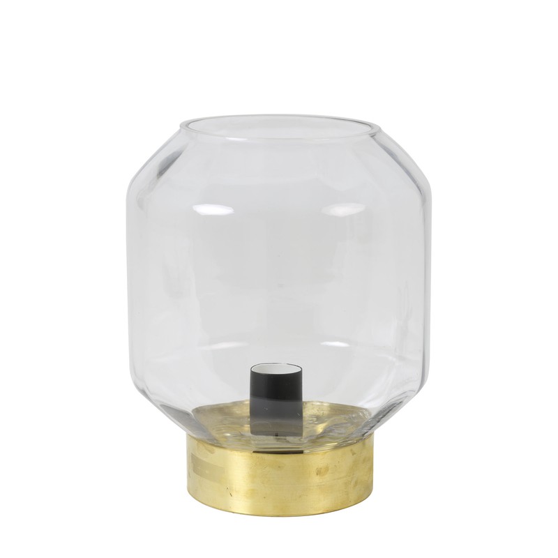 Tafellamp OFIN - glas helder-koper - M - 