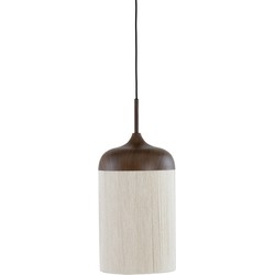 Light & Living - hanglamp - Dania - beige bruin - katoen metaal - Ø 22cm - E27 - 2985552