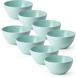 Plasticforte kommetjes/schaaltjes - 8x - kunststof - D14xH6 cm - groen - Kommetjes