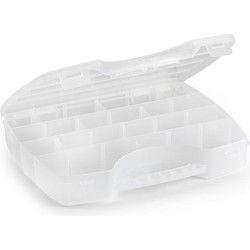 Sorteerbox - 13-vaks - transparant - 25 x 21 x 4 cm - kunststof - Opbergbox