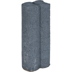 25 stuks! Duo palissaden zwart 6x8.3h25 cm - Gardenlux