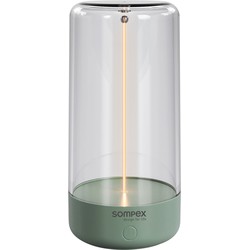 Sompex Pulse magnetische Sfeerlamp olijf groen - indoor / outdoor / voor binnen en buiten / oplaadbaar / dimbaar