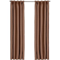 Larson - Luxe geweven blackout gordijn - met haken - 3m x 2.5m - Chocoladebruin