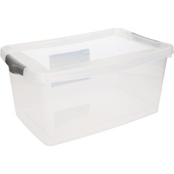 1x Stuks kunststof stapelbare opbergbakken 9 liter 37 x 24 x 16 cm - Opbergbox